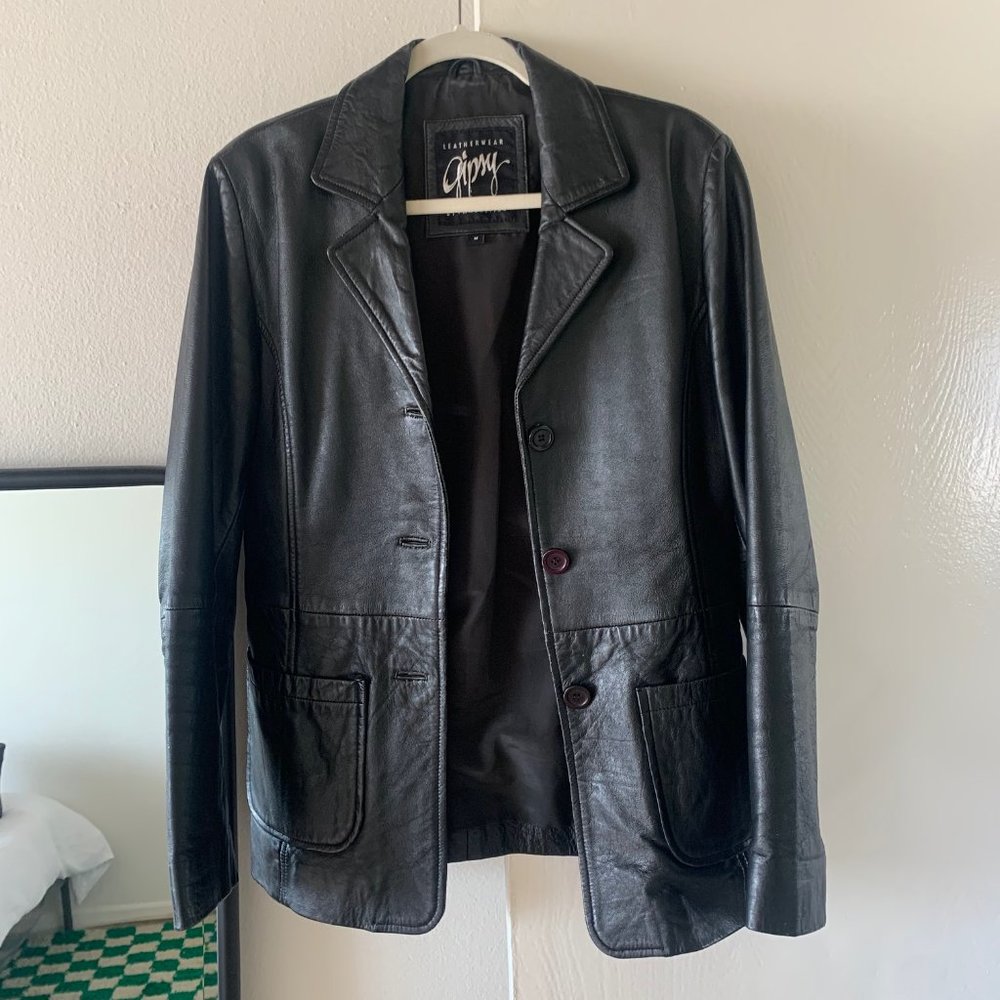 Vintage Leather Blazer